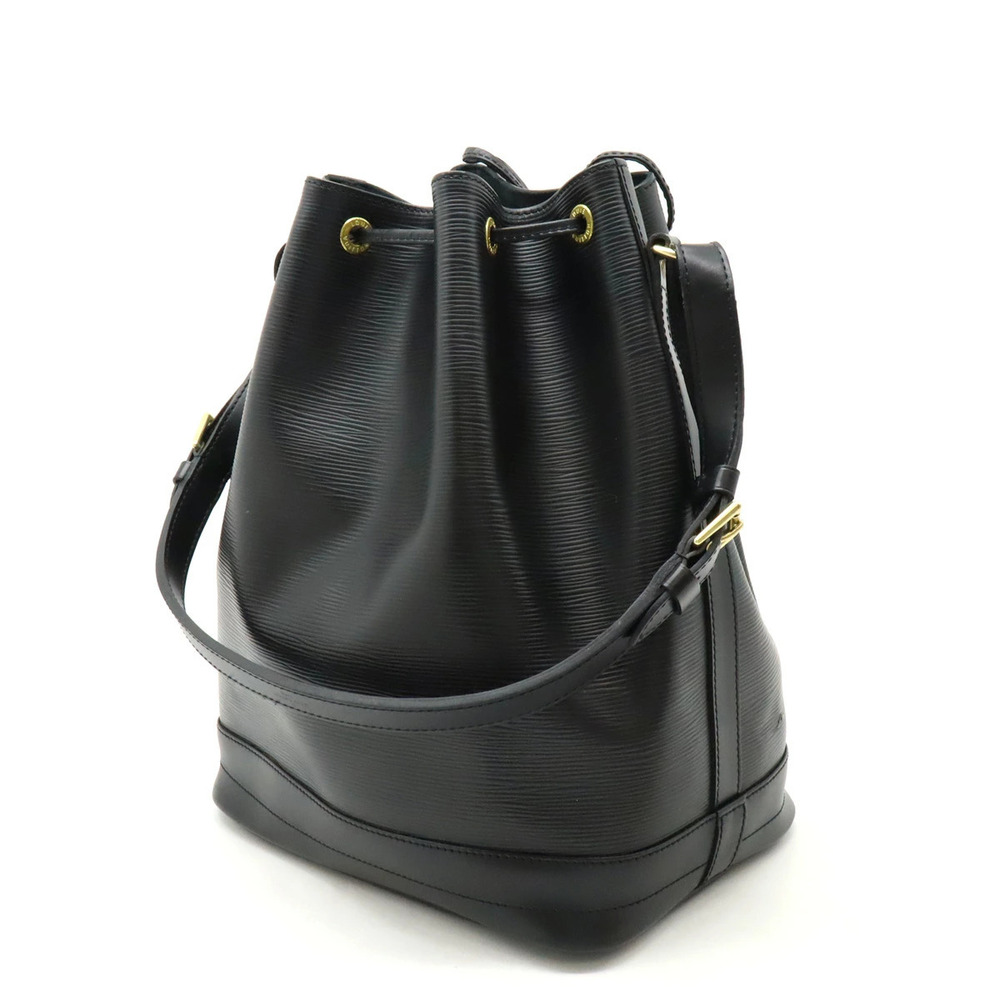 Louis Vuitton Noir Shoulder Epi Semi Hobo Drawstring Shoulder Bag Noe Black